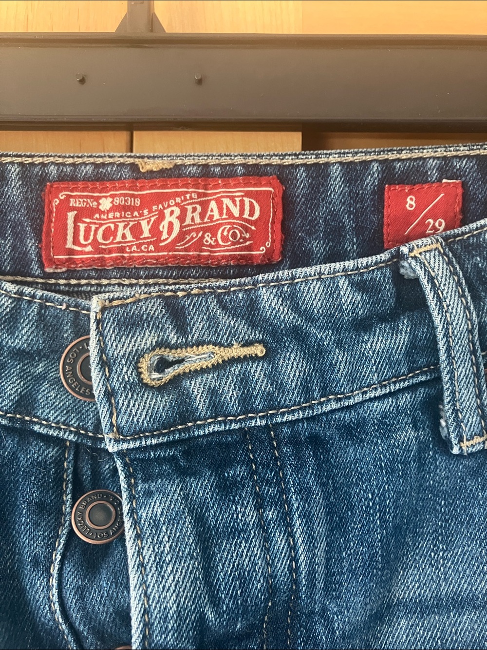 Lucky Brand Women’s Sienna Slim Boyfriend Distressed Blue Jeans - Picture 2 of 7
